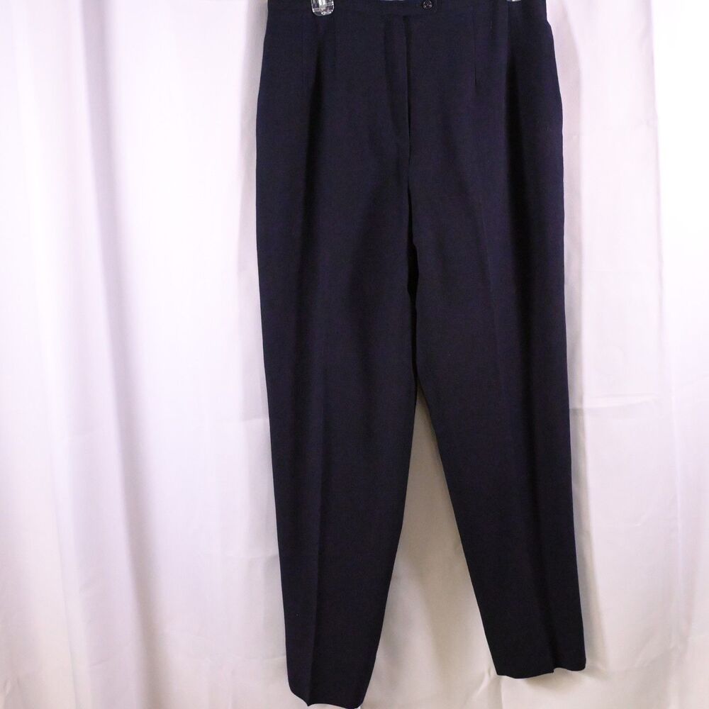 Harve Benard Navy Wool Dress Pants Women's Size 14 32x30